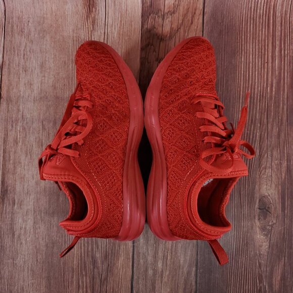 APL Womens Size 6.5 Techloom Phantom Red Knit Lace Up Running Shoes - Picture 8 of 14